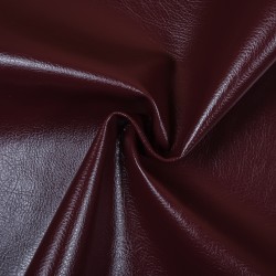 Ткань Дерматин (Кожзам) для мебели, цвет Бордовый (на отрез)  в Рязани