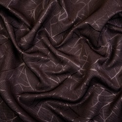 Ткань Блэкаут для штор &quot;Ледовое тиснение цвет Темно-Коричневый&quot; (на отрез)  в Рязани