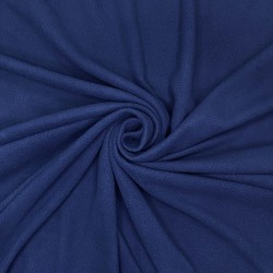 Ткань Флис Односторонний 130 гр/м2, цвет Темно-синий (на отрез)  в Рязани