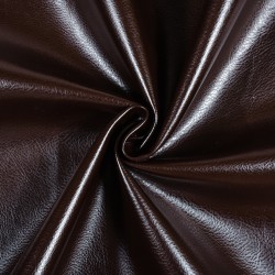 Ткань Дерматин (Кожзам) для мебели, цвет Темно-Коричневый (на отрез)  в Рязани