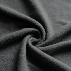 Ткань Флис Односторонний 130 гр/м2, цвет Серый (на отрез)  в Рязани