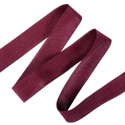Окантовочная лента-бейка, цвет Бордовый 22мм (на отрез)  в Рязани