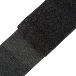 Контактная лента 100мм цвет Чёрный (велькро-липучка, на отрез)  в Рязани