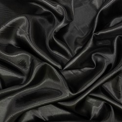 Ткань Атлас-сатин, цвет Черный (на отрез)  в Рязани