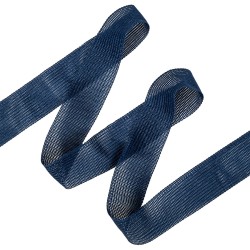 Окантовочная лента-бейка, цвет Синий 22мм (на отрез)  в Рязани