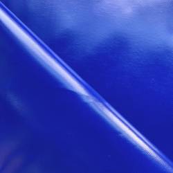 Ткань ПВХ 450 гр/м2, Синий (Ширина 160см), на отрез  в Рязани