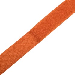 Контактная лента 25мм цвет Оранжевый (велькро-липучка, на отрез)  в Рязани