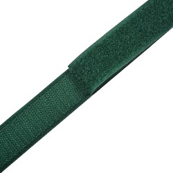Контактная лента 25мм цвет Зелёный (велькро-липучка, на отрез)  в Рязани